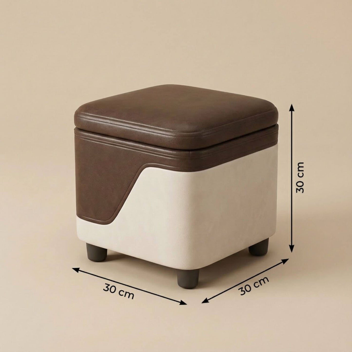 Pouf coffre cuir | Nomaï