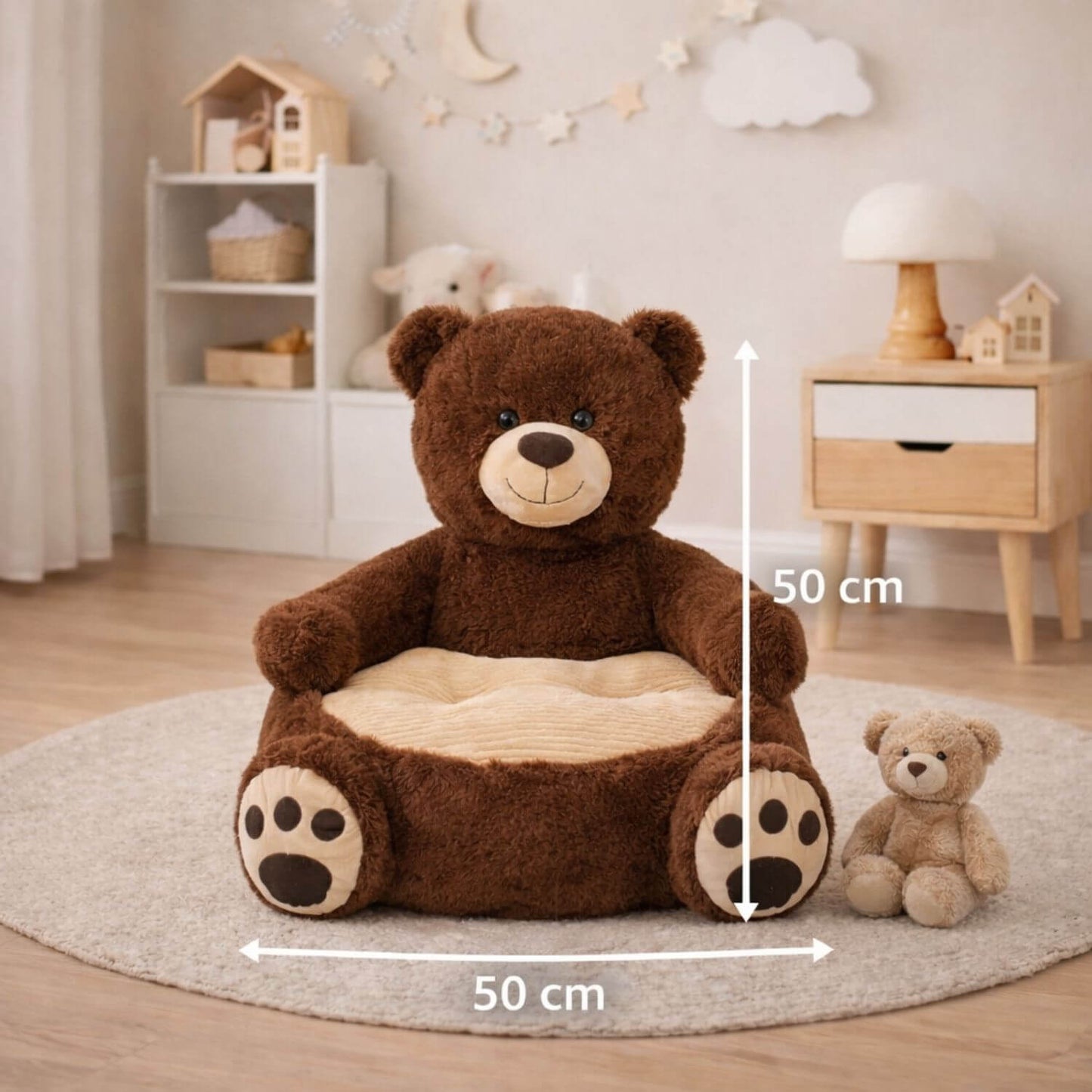 Pouf pour chambre mignon | Nomaï Ours brun