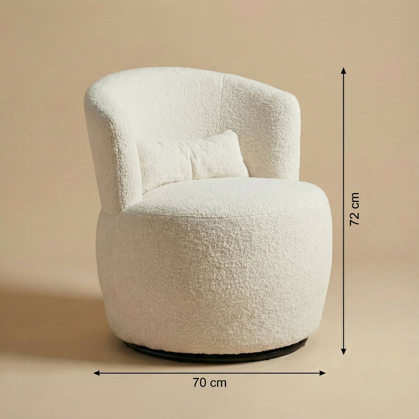 Pouf rond bouclette | Nomaï