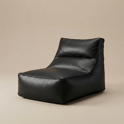 AURA | Fauteuil relax pouf Noir