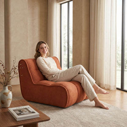 AURA | Pouf chaise longue velours floqué | Nomaï – image 2