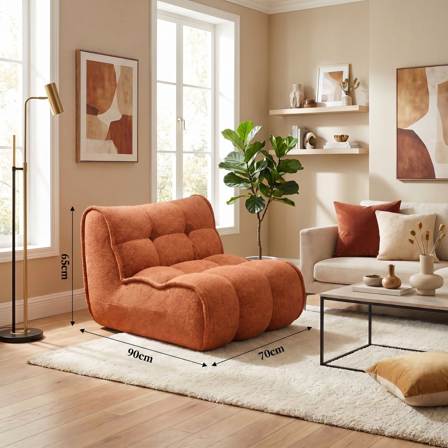 AURA | Pouf chaise longue velours floqué | Nomaï – image 6