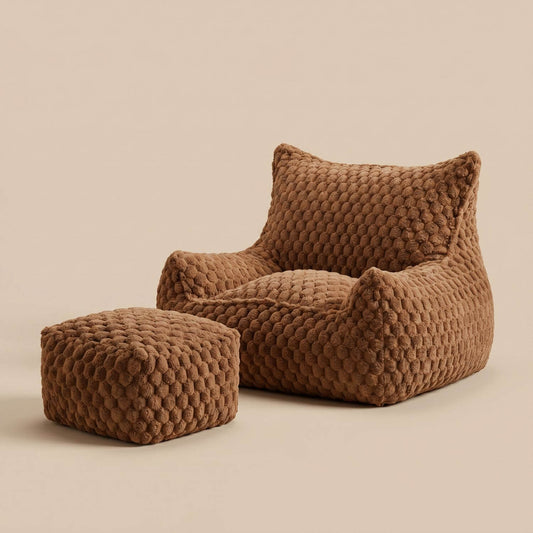 AURA | Pouf faux fur moelleux | Nomaï