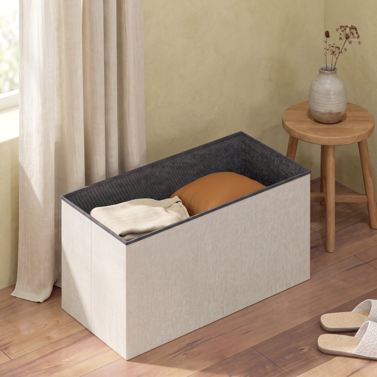 NEST | Banc coffre effet lin | Nomaï – mise en situation 2