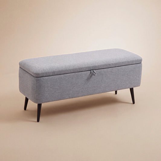 NEST | Banc coffre tissu gris | Nomaï – gris