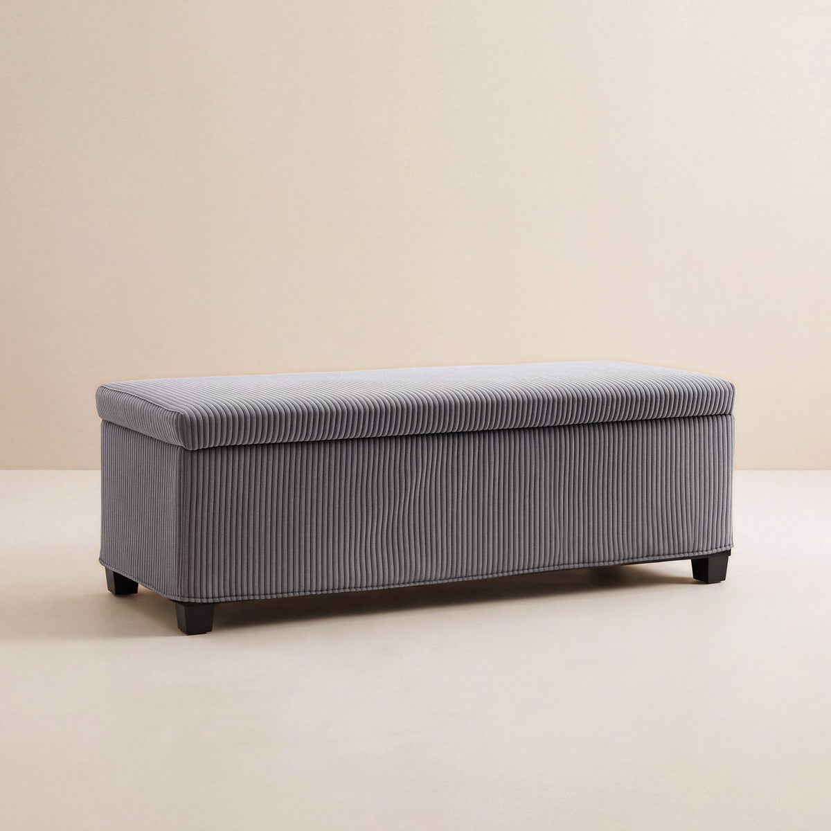 NEST | Banc coffre velours côtelé | Nomaï – gris