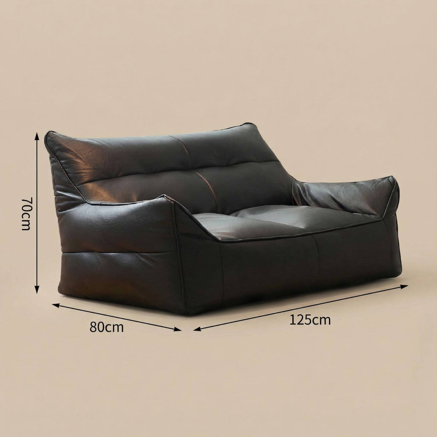 Canapé pouf 2 Places similicuir | Nomaï