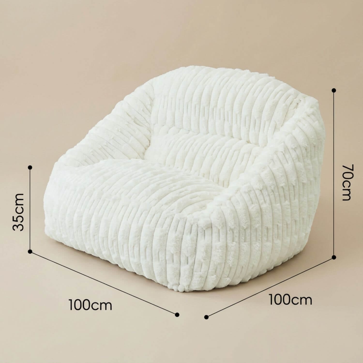 Canapé pouf intérieur | Nomaï white