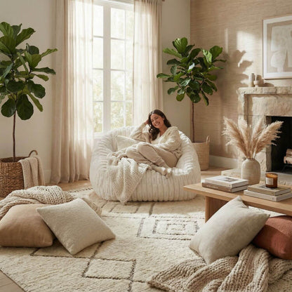 Canapé pouf intérieur | Nomaï white
