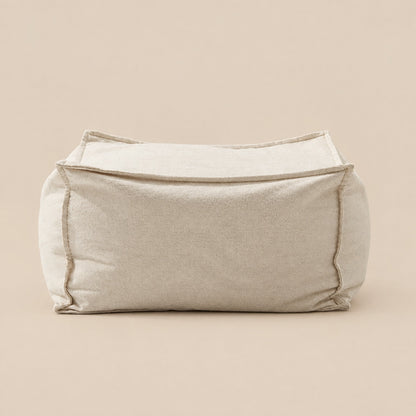 AURA | Chauffeuse pouf beige et repose-pied | Nomaï – Repose-pied beige