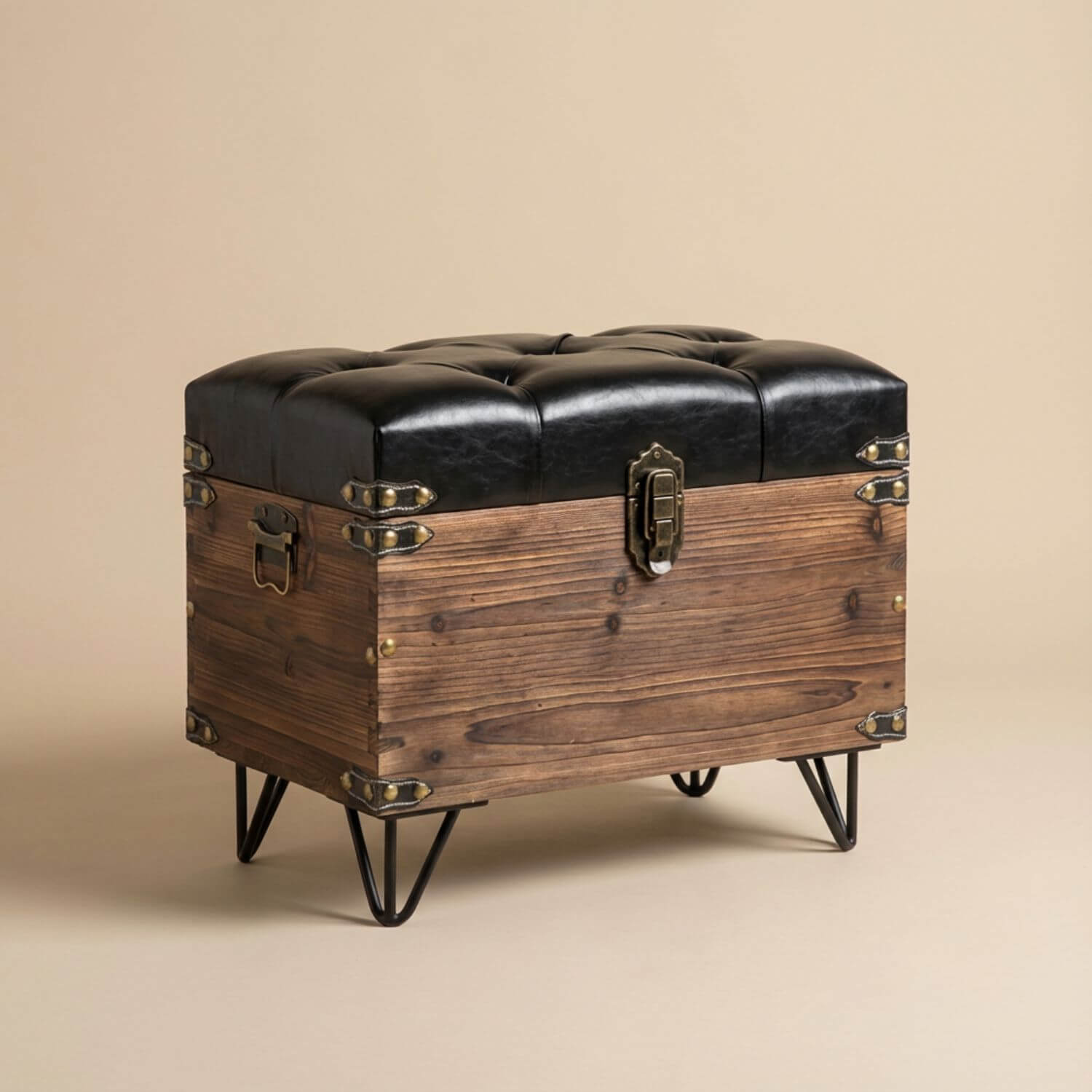 Coffre pouf élégant | Nomaï 60x35x48cm
