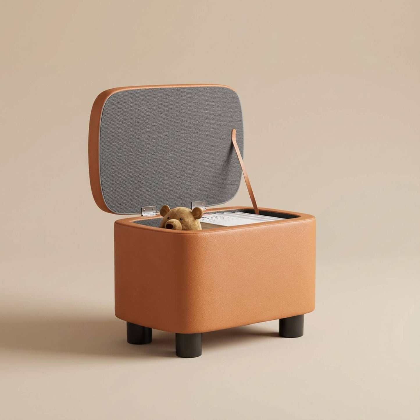 Coffre rangement pouf | Nomaï Orange