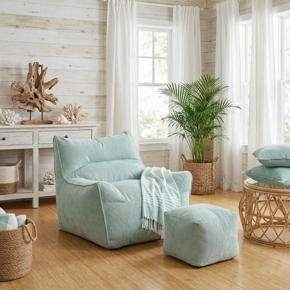 Fauteuil avec pouf intégré | Nomaï