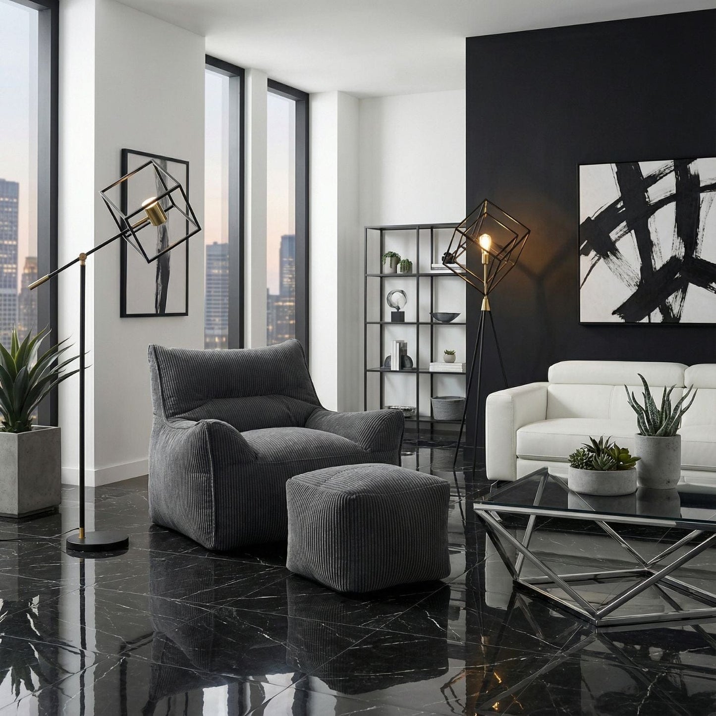 Fauteuil avec pouf intégré | Nomaï