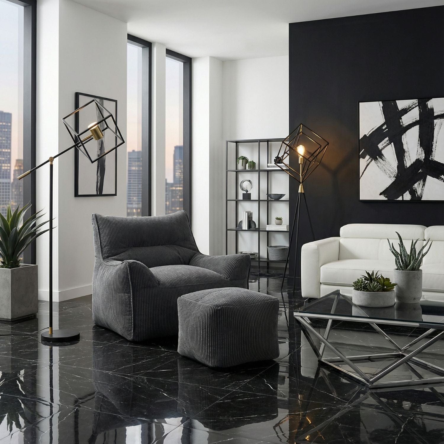 Fauteuil avec pouf intégré | Nomaï