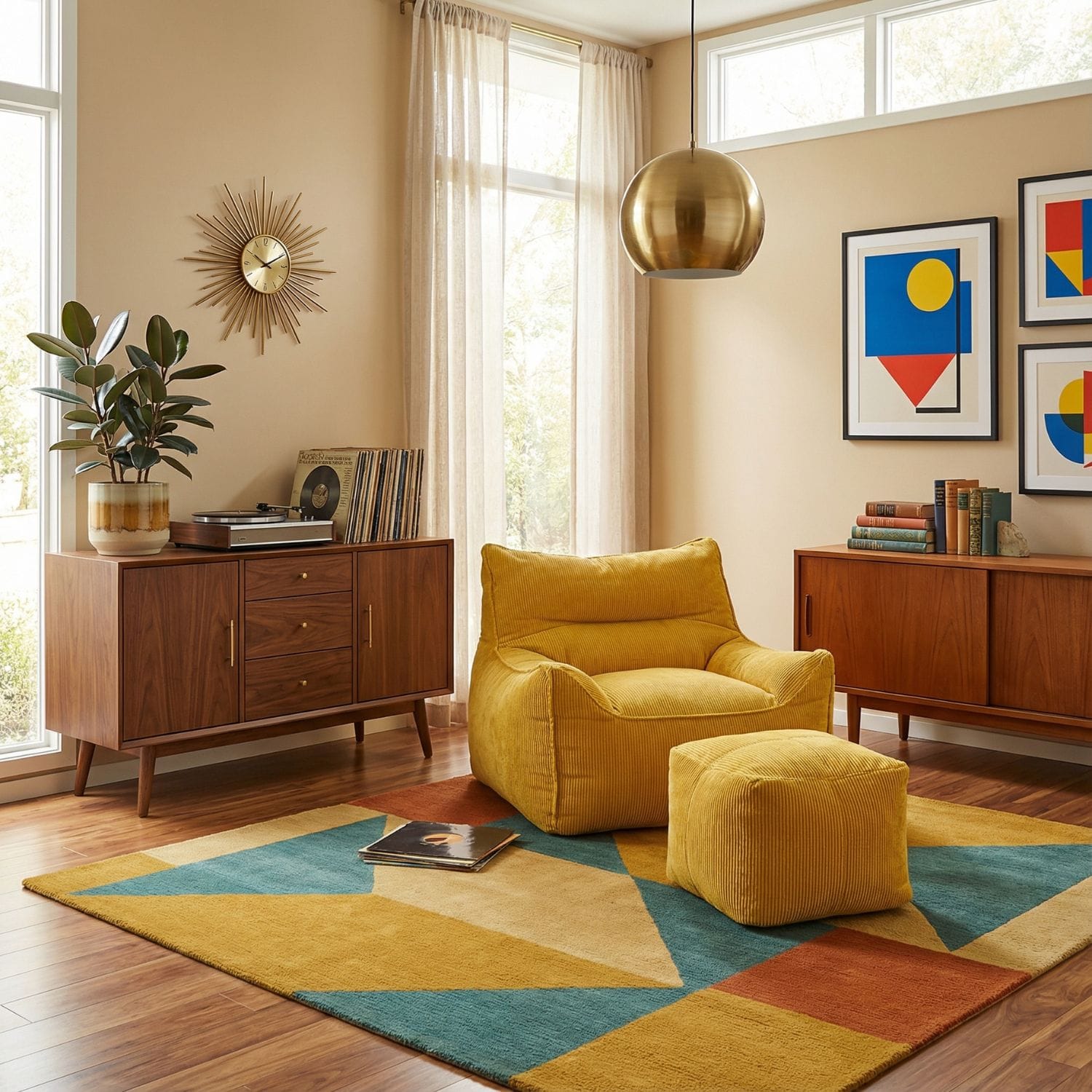 Fauteuil avec pouf intégré | Nomaï