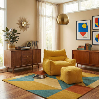 Fauteuil avec pouf intégré | Nomaï