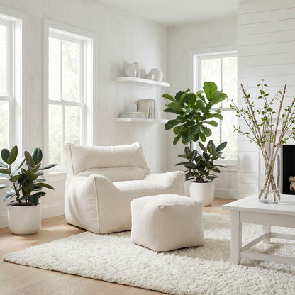 Fauteuil avec pouf intégré | Nomaï