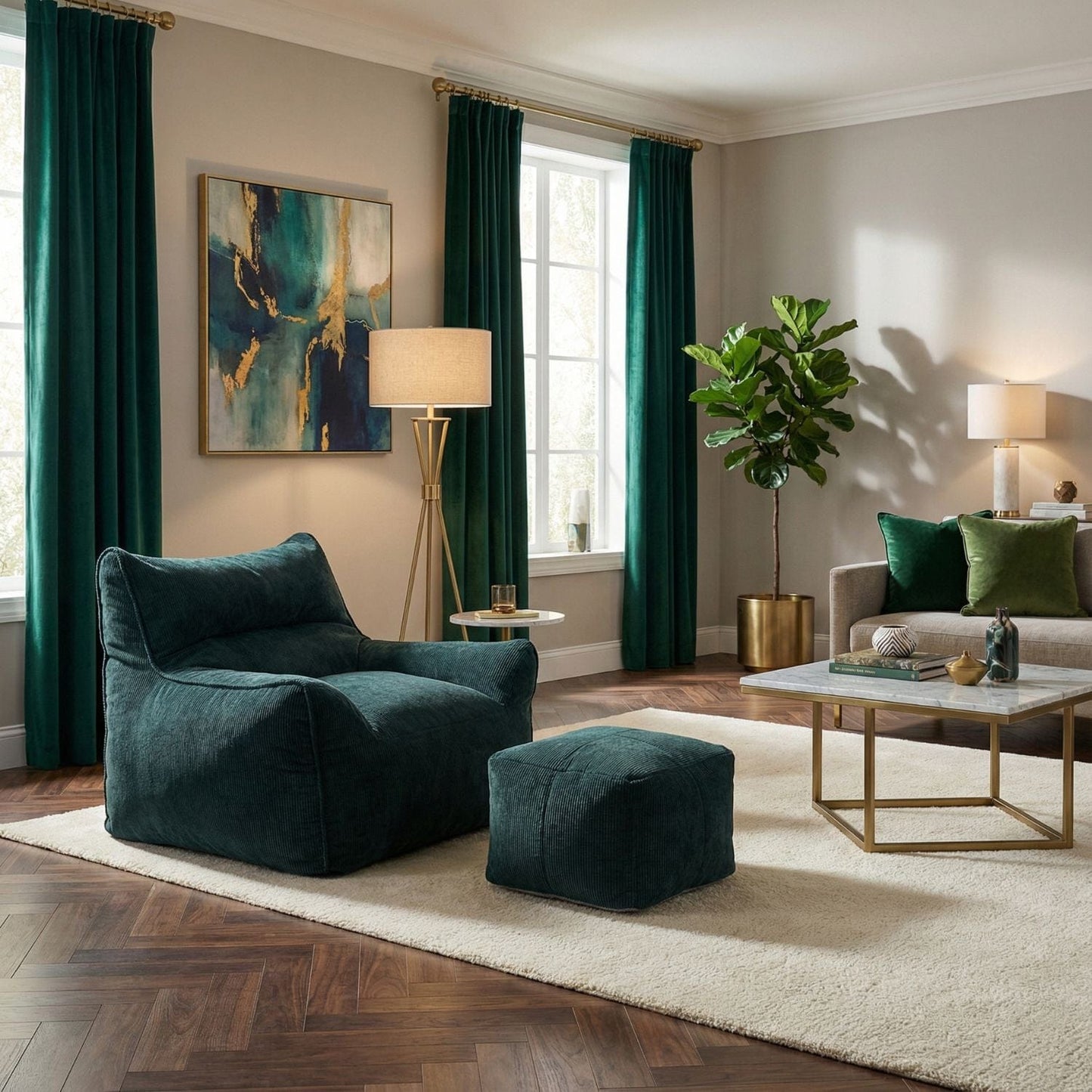 Fauteuil avec pouf intégré | Nomaï