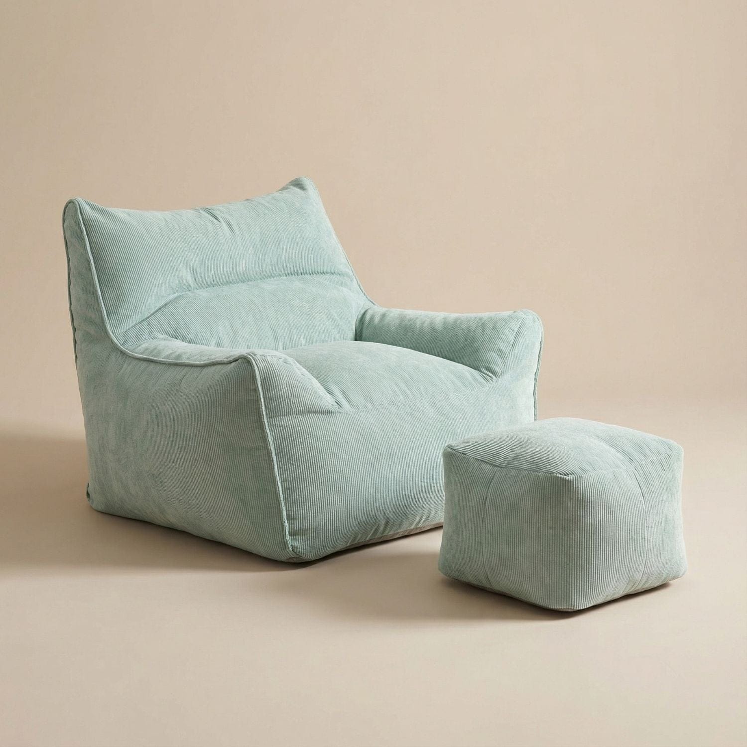 Fauteuil avec pouf intégré | Nomaï Bleu
