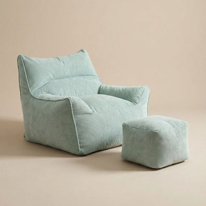 Fauteuil avec pouf intégré | Nomaï Bleu