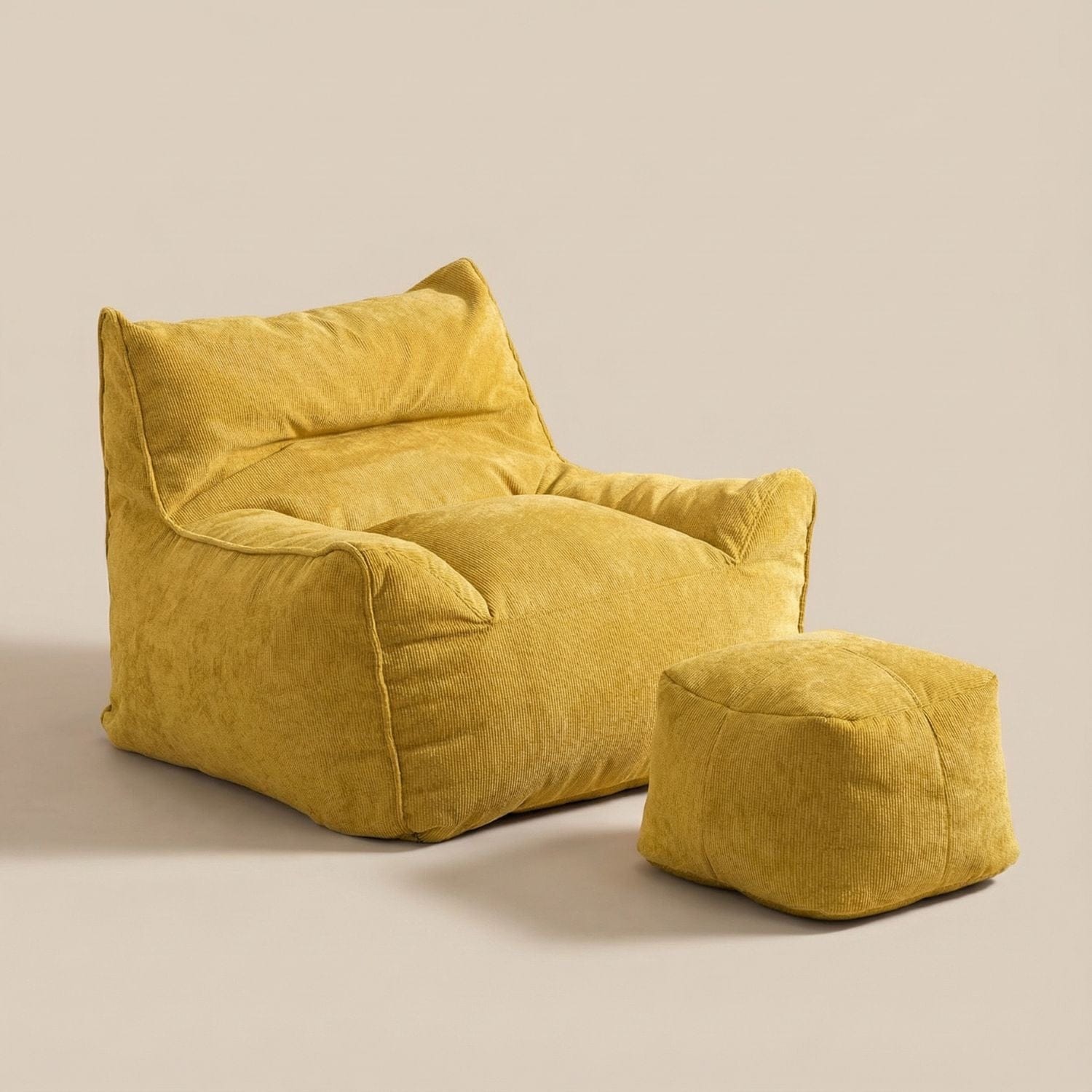 Fauteuil avec pouf intégré | Nomaï Jaune
