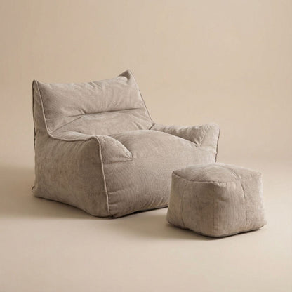 Fauteuil avec pouf intégré | Nomaï Kaki