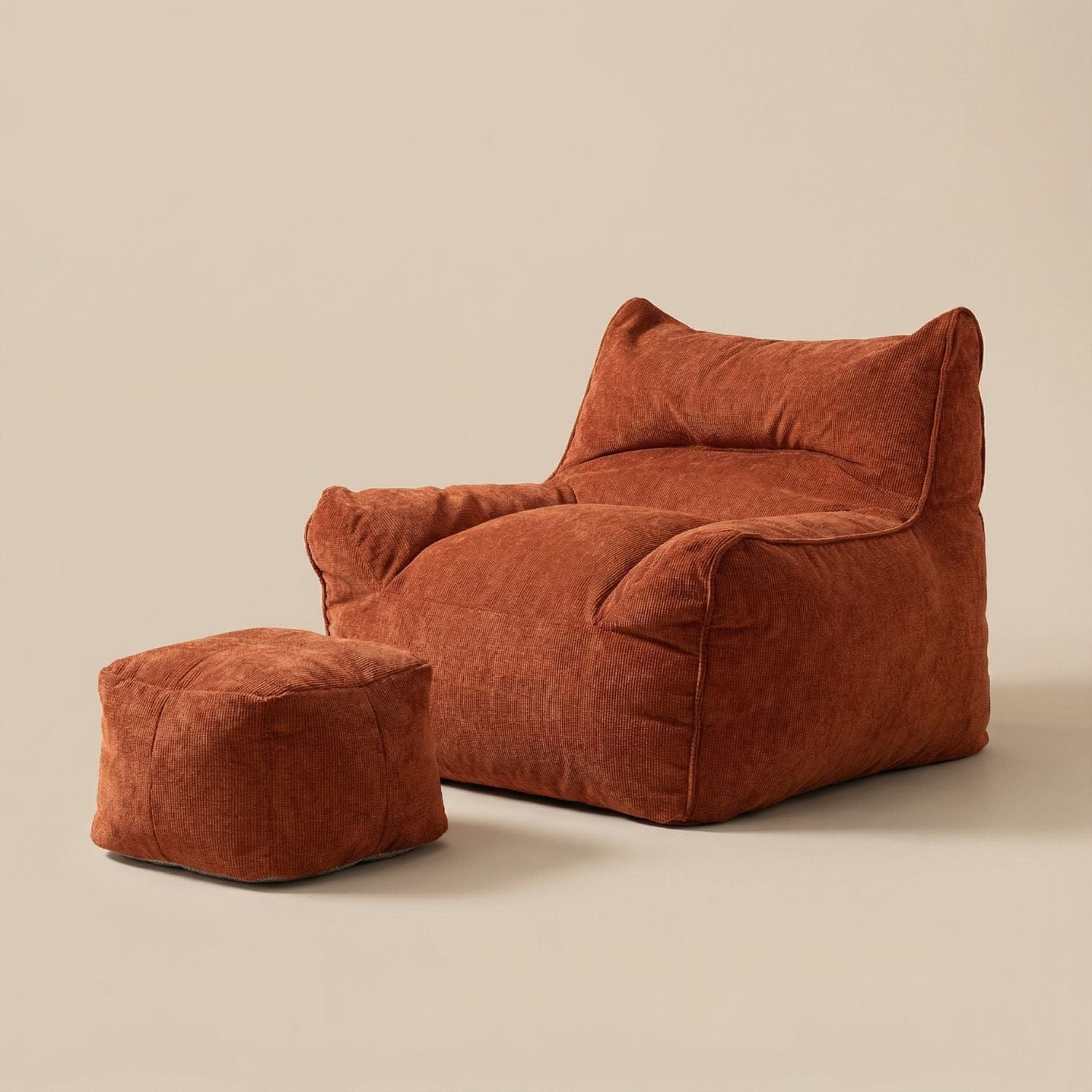 Fauteuil avec pouf intégré | Nomaï Orange