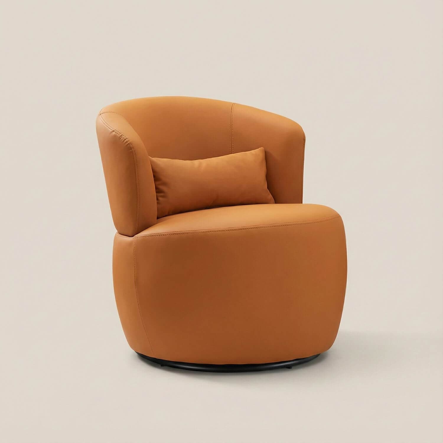 Fauteuil pouf blanc | Nomaï Caramel