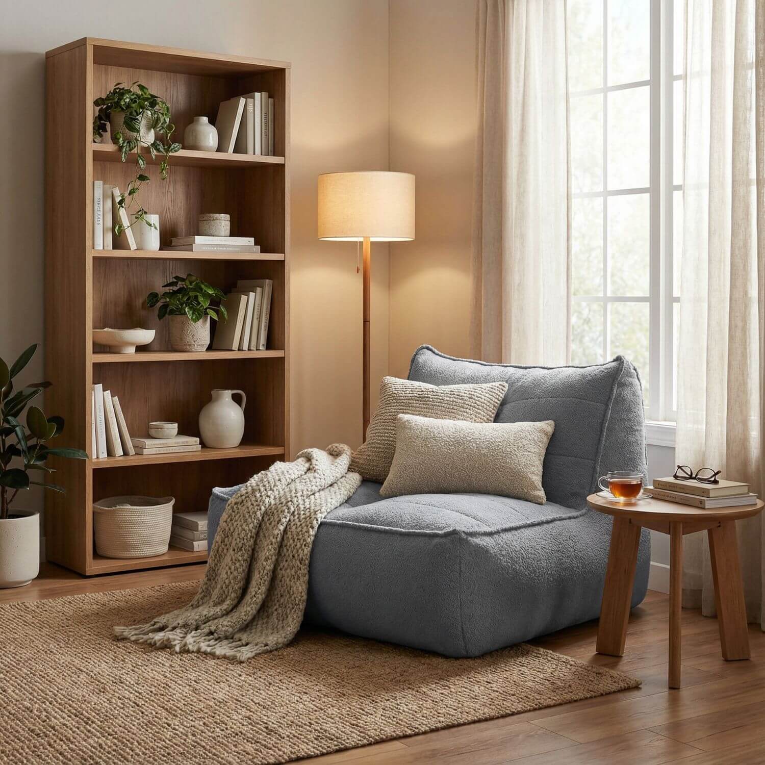 Fauteuil pouf coton | Nomaï