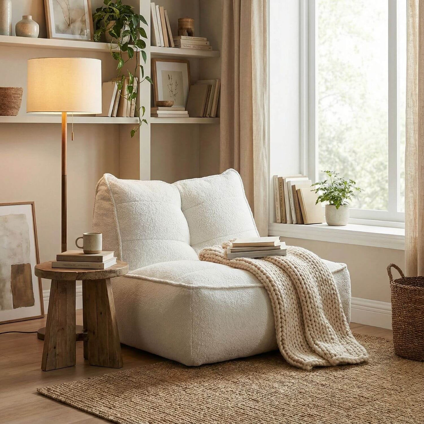 Fauteuil pouf coton | Nomaï