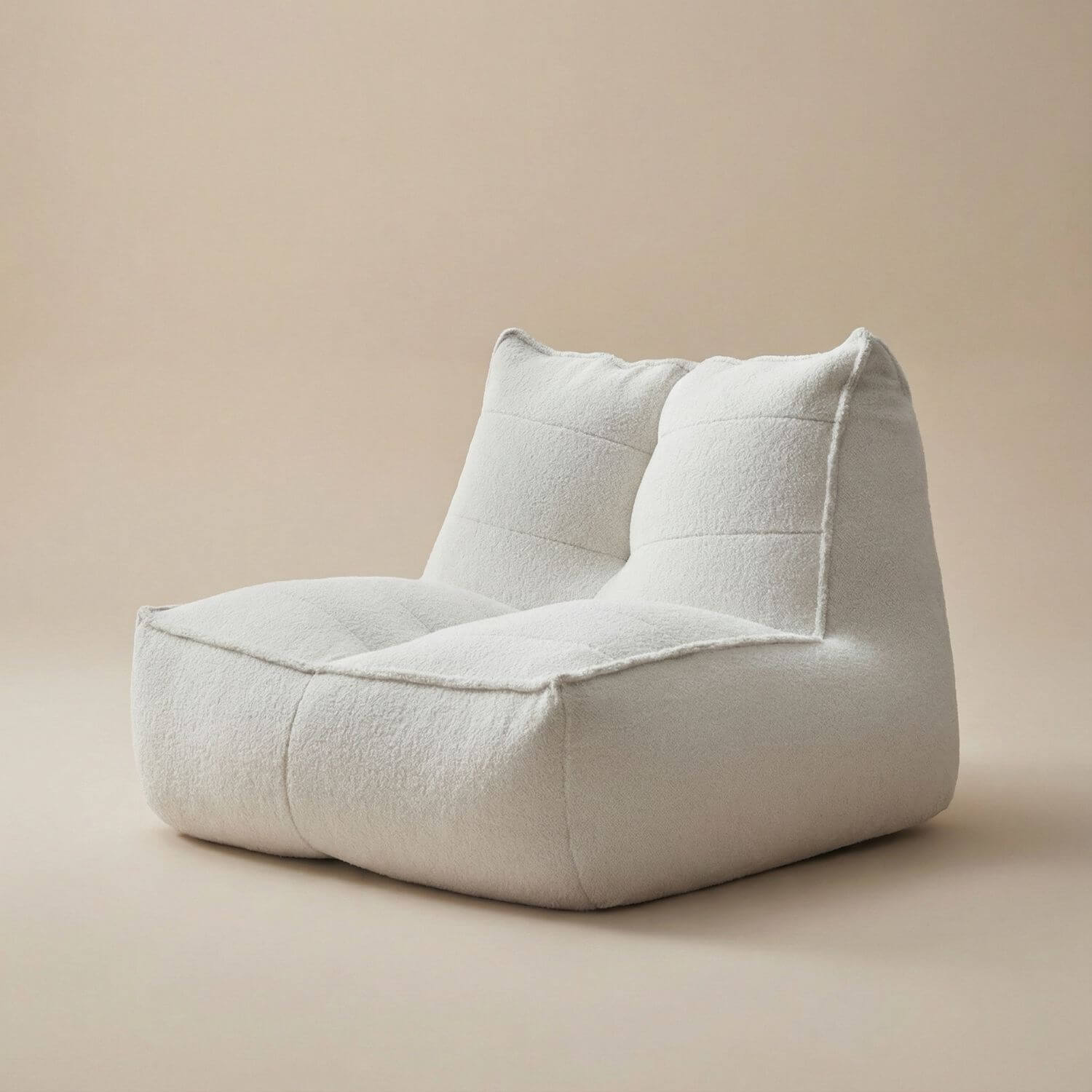 Fauteuil pouf coton | Nomaï Blanc