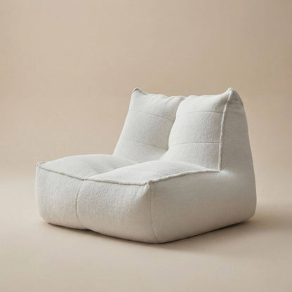 Fauteuil pouf coton | Nomaï Blanc