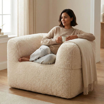 Fauteuil pouf fourrure | Nomaï
