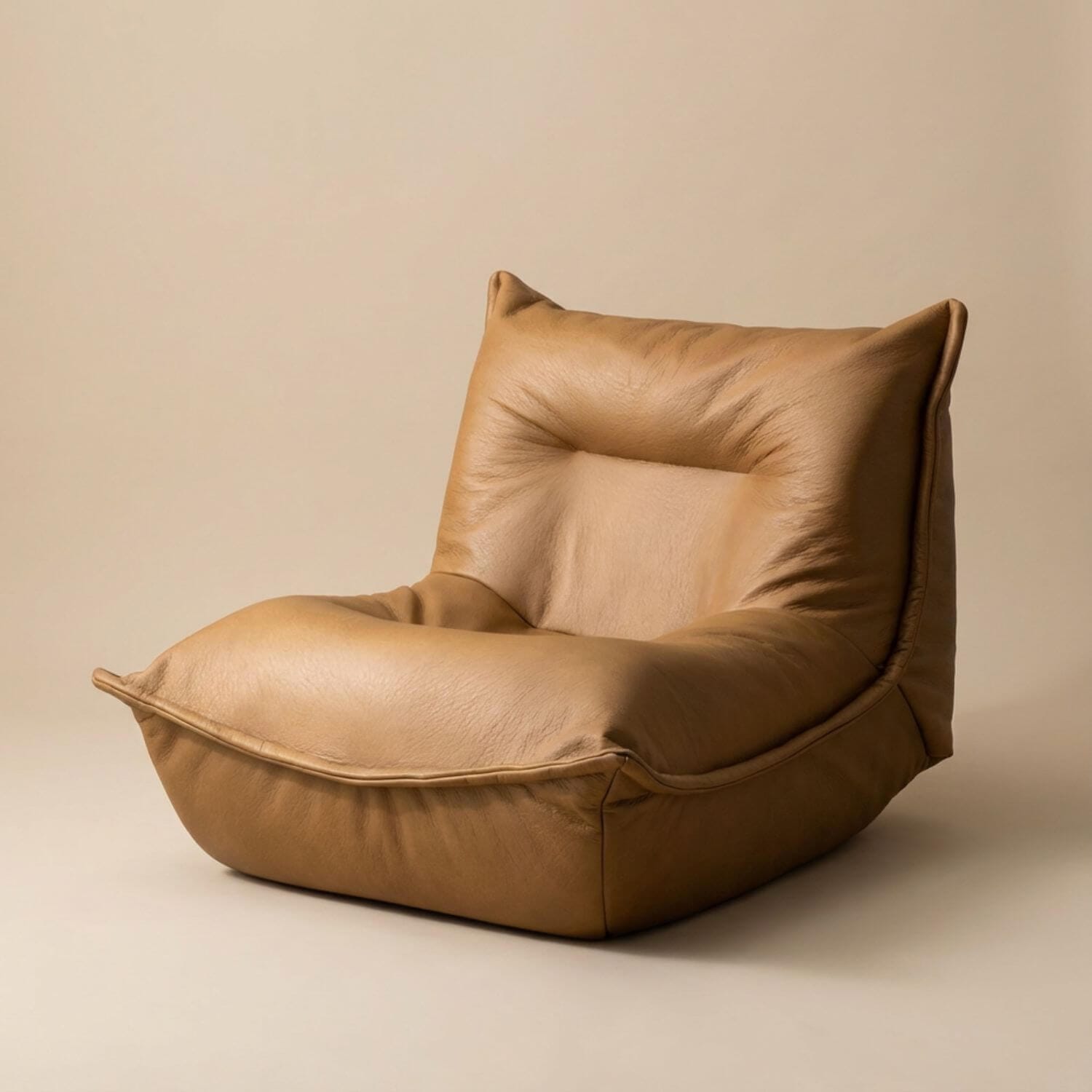 Fauteuil pouf salon | Nomaï Caramel