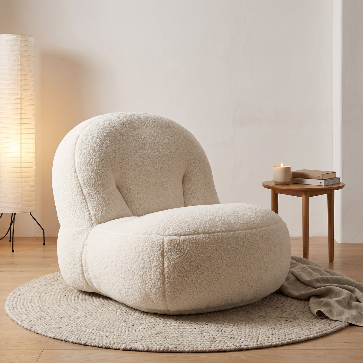 CLOUD | Fauteuil pouf sherpa | Nomaï – mise en situation 3