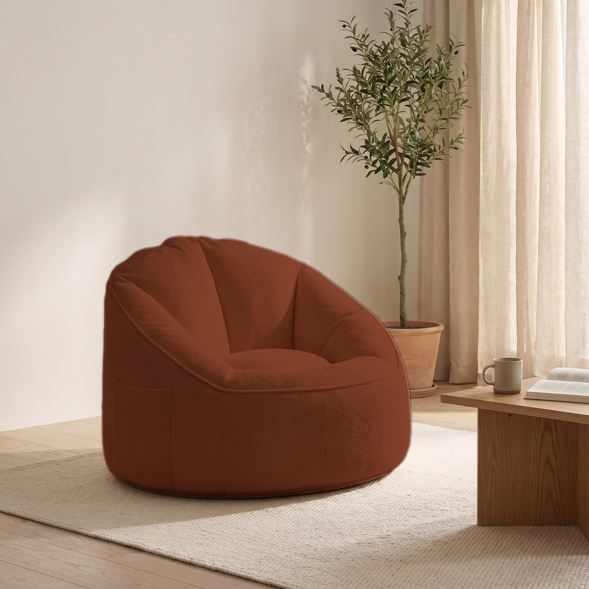 NESTA | Fauteuil pouf teddy | Nomaï – mise en situation 2
