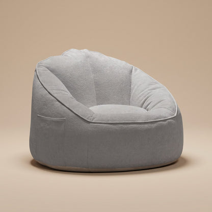 NESTA | Fauteuil pouf teddy | Nomaï – Fauteuil gris