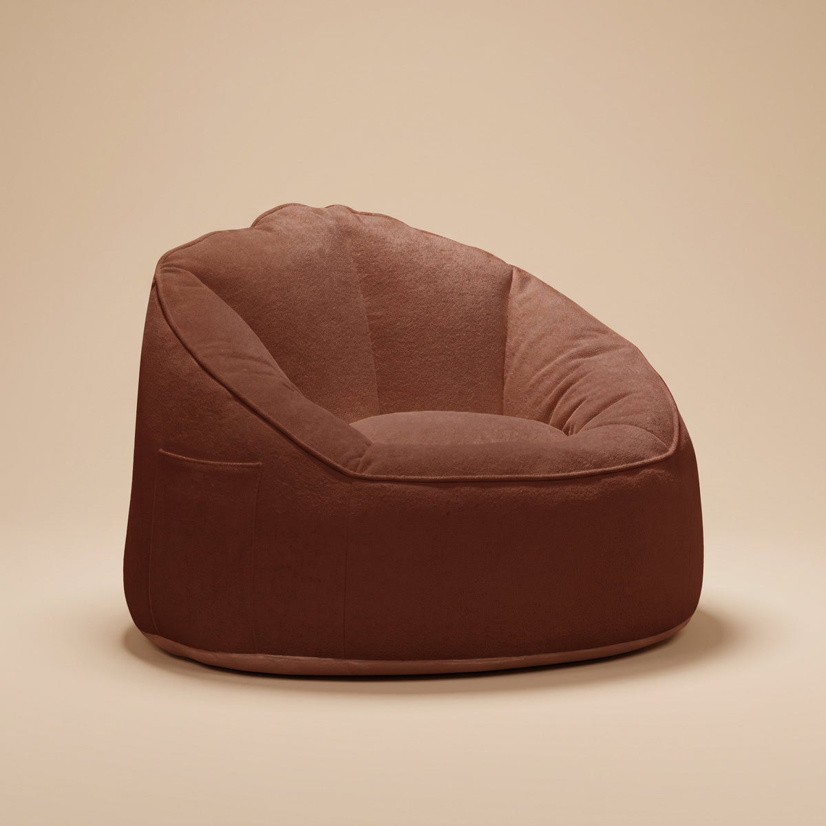 NESTA | Fauteuil pouf teddy | Nomaï – Fauteuil marron