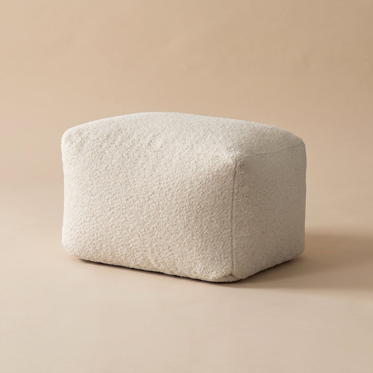 NESTA | Fauteuil pouf teddy | Nomaï – Repose-pied beige