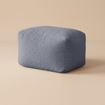 NESTA | Fauteuil pouf teddy | Nomaï – Repose-pied gris bleuté