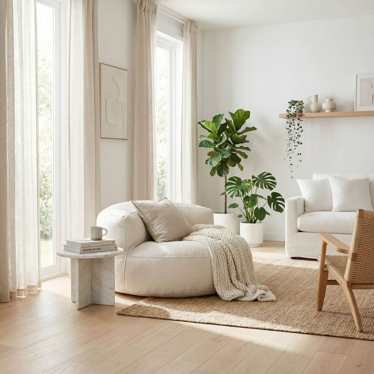 Fauteuil pouf tissu | Nomaï