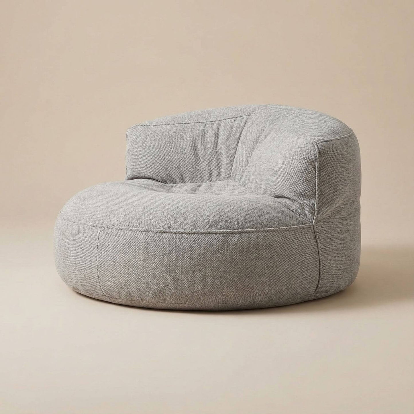 Fauteuil pouf tissu | Nomaï Gris clair
