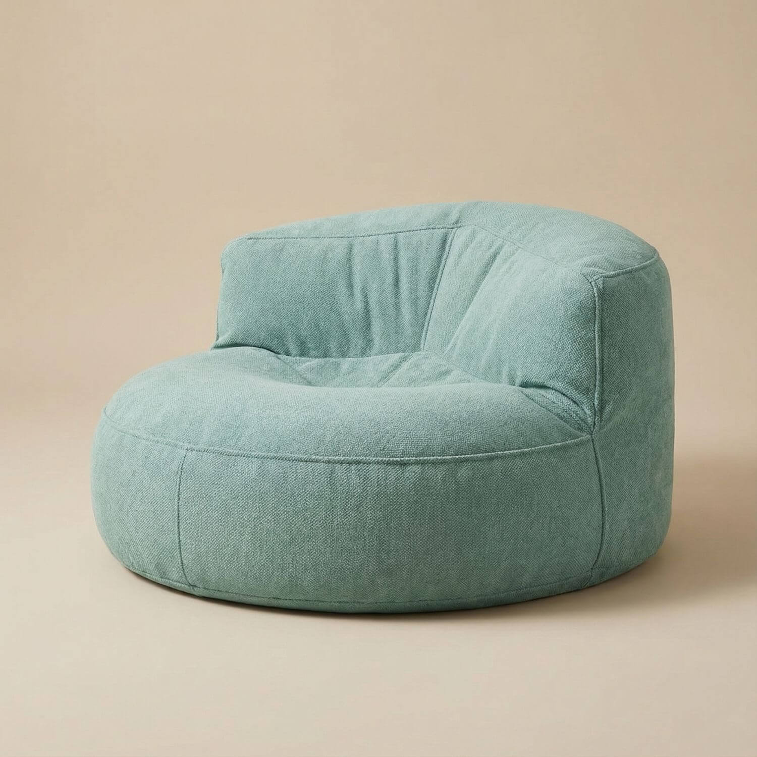 Fauteuil pouf tissu | Nomaï Vert clair