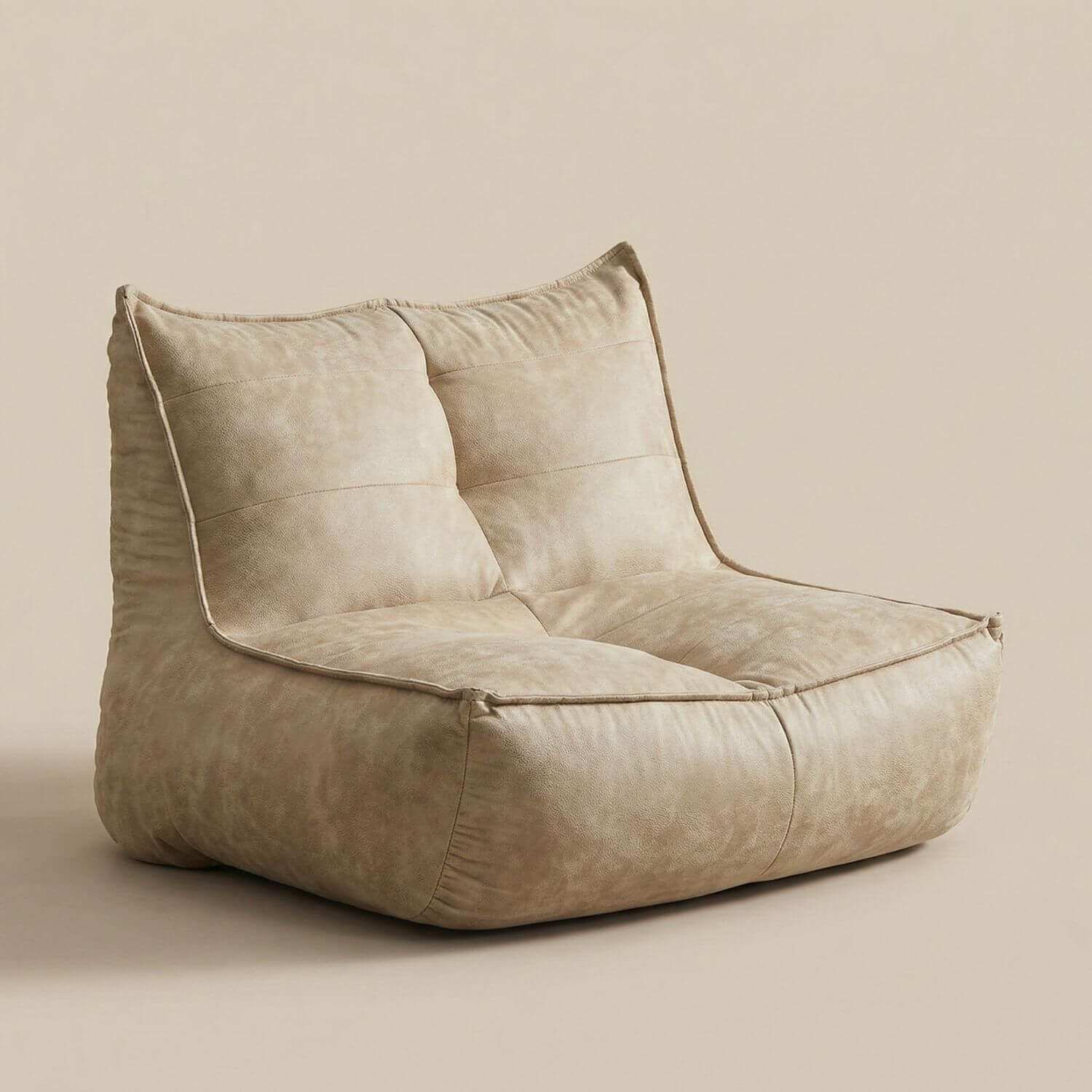 Fauteuil pouf vintage | Nomaï Beige