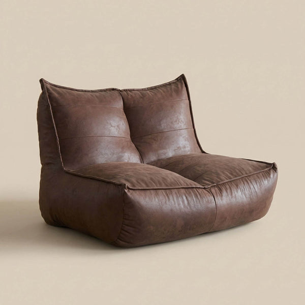 Fauteuil pouf vintage | Nomaï Marron