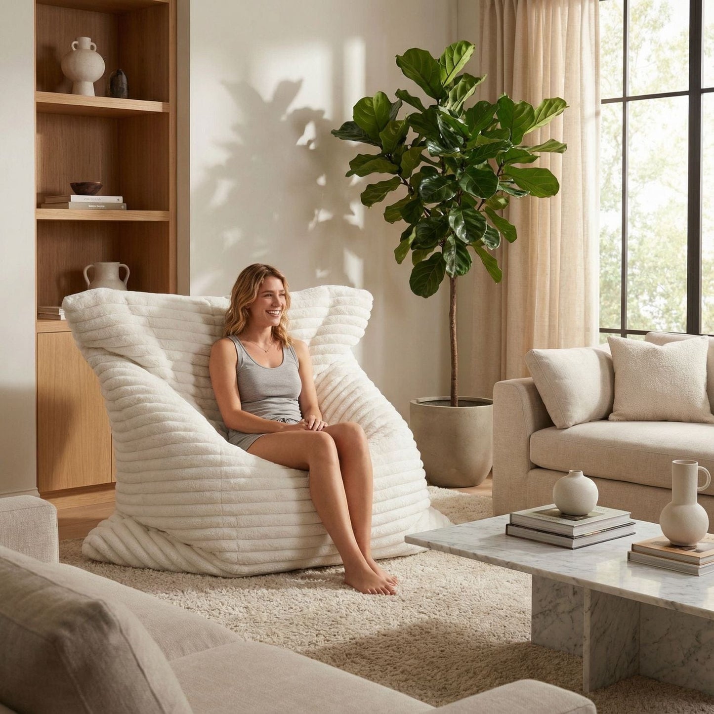 Gros pouf salon | Nomaï