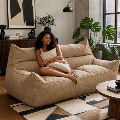 LOUNGE | Canapé pouf 3 places velours côtelé | Nomaï – image 3