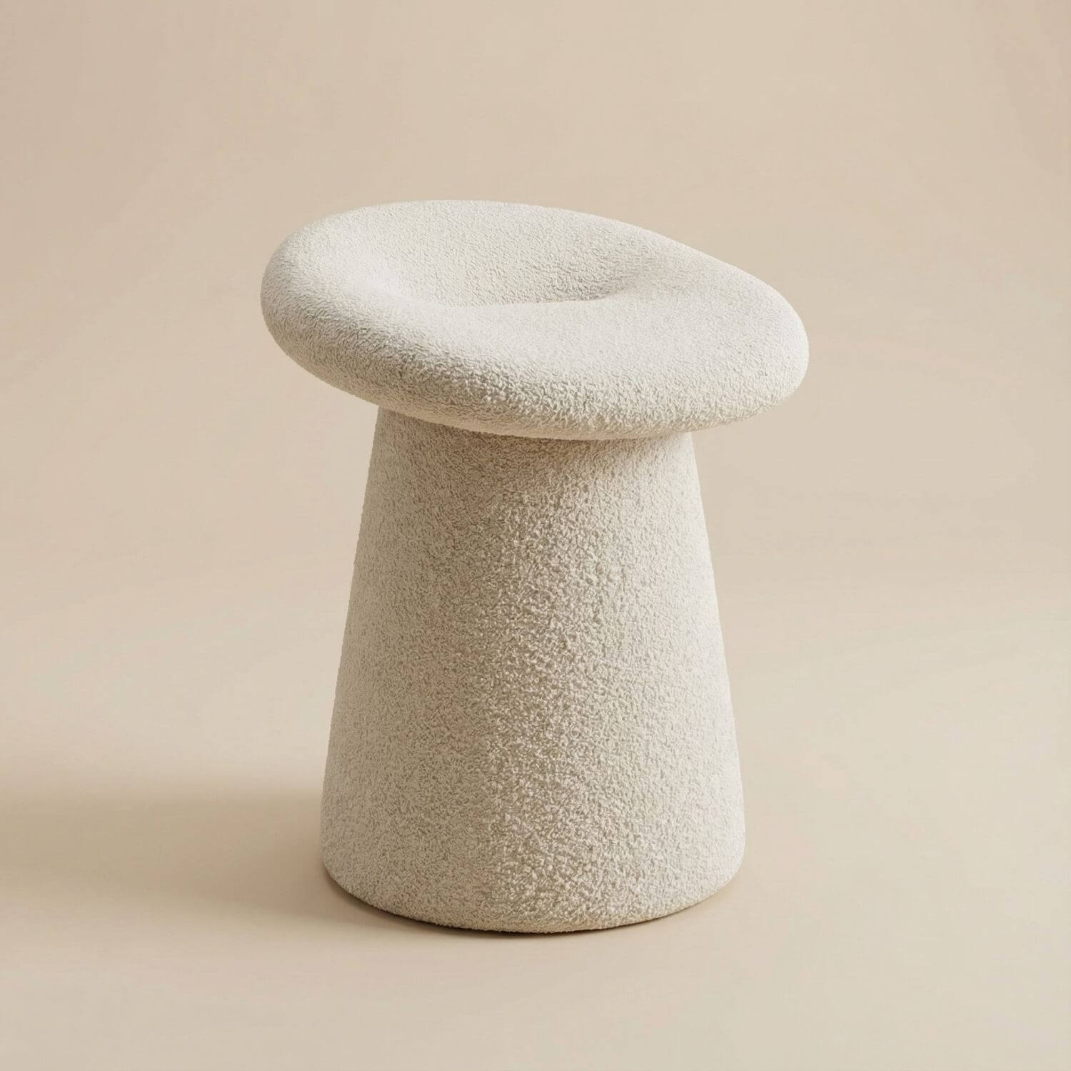 Petit pouf bouclette | Nomaï Beige