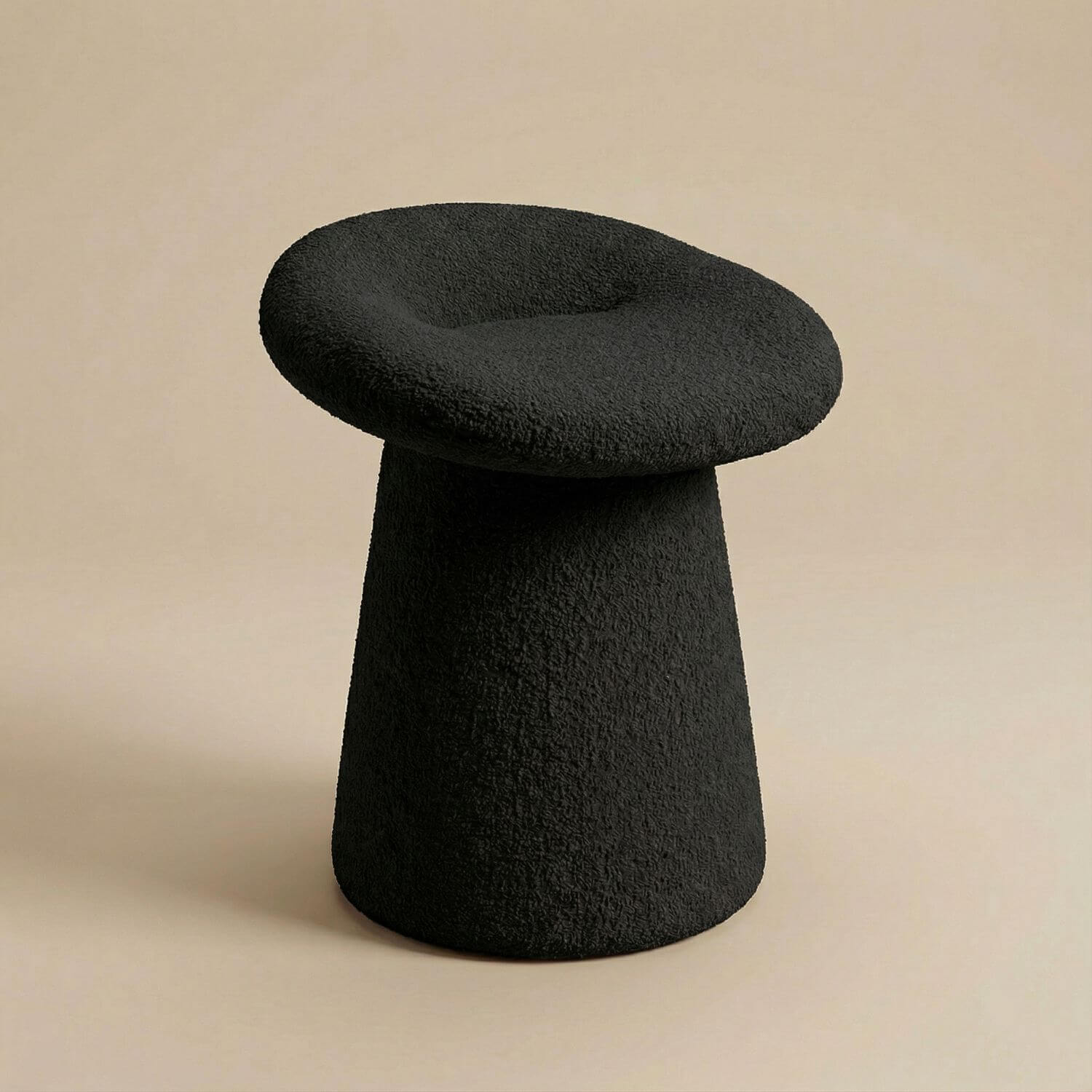 Petit pouf bouclette | Nomaï Noir